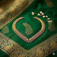 Impon Gold Plated Leaf Design Necklace for Women | Traditional Lightweight Gold Finish Chain | Elegant Daily Wear Jewelry