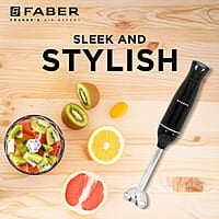 Faber Hand Blender Gearbox Drive SS Shaft & Blade, 300W Low-Noise DC Motor, Turbo Speed