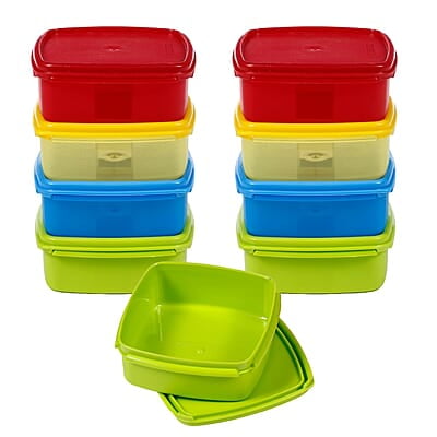 Varmora V Fresh 250 ml Set of 9 FDA Approved BPA-Free Fun Colors Fresh and Hygienic Food Storage Container