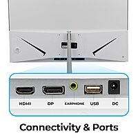 Zebronics A27FHD 27" FHD Gaming Monitor – 165Hz, featuring vibrant visuals, ultra-smooth gameplay, and adaptive sync technology for an immersive gaming experience. Perfect for gamers!