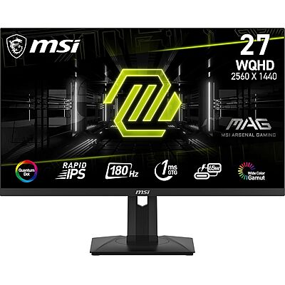 MSI MAG, 27-Inch Rapid IPS, 180Hz QHD Gaming Monitor, MAG 274QRF QD E2