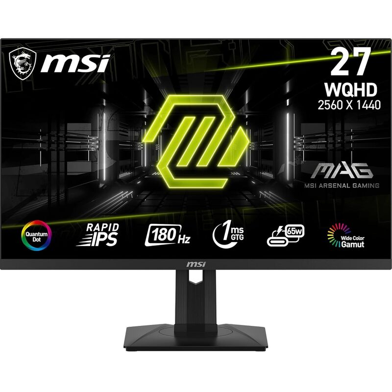 MSI MAG, 27-Inch Rapid IPS, 180Hz QHD Gaming Monitor, MAG 274QRF QD E2