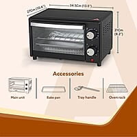AGARO Marvel 9L Oven Toaster Griller, Cake Baking, Grilling, Toasting, OTG, 800 Watts