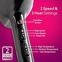 AGARO HD-1150 2000 Watts Professional Hair Dryer with Concentrator