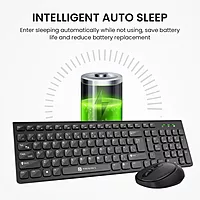 Portronics Key 7 Wireless Keyboard & Mouse Combo – Numeric Pad | Chicklet Keys | Black