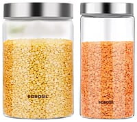 BOROSIL SQUARE DISHWITH GREEN LID-2.2L