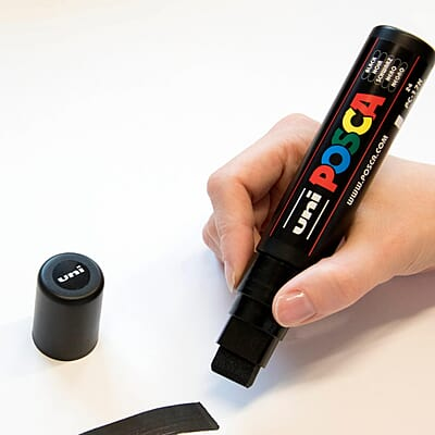 UNI POSCA MARKER PC17K EX BROAD CHISEL - BLACK