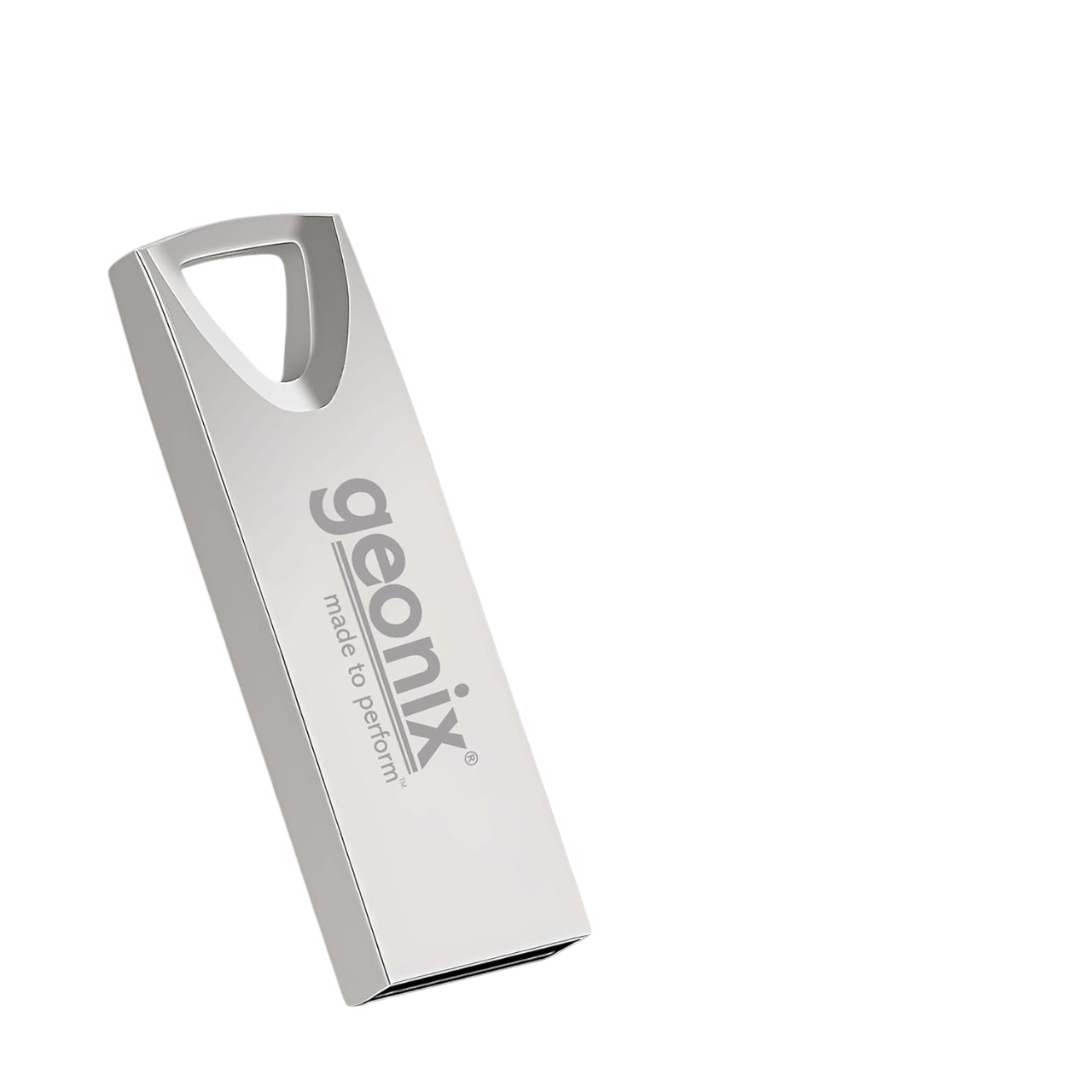 Geonix 128GB USB 2.0 Pendrive, Keyring Design,Silver-GXPD128GB
