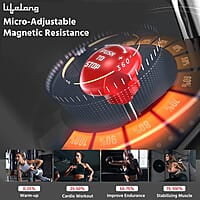 Lifelong LLESB99 Exercise Spin Fitness Bike with 6kg Flywheel Adjustable Resistance LCD Monitor & Heart Rate Sensor for Fitness at Home