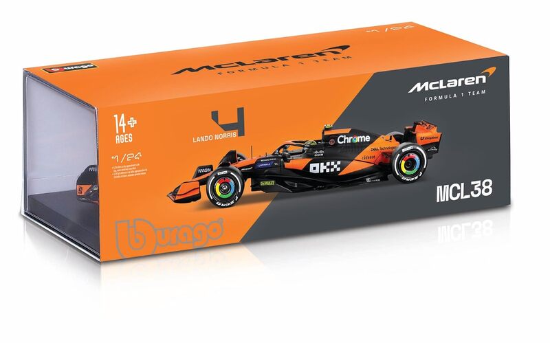 Mclaren MCL38 No.4 Lando Norris | With Helmet | ClearCase |  1:24 | Bburago