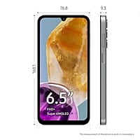 Samsung Galaxy M15 5G (Stone Grey,6GB RAM,128GB Storage)| 50MP Triple Cam| 6000mAh Battery| MediaTek Dimensity 6100+| 4 Gen. OS Upgrade & 5 Year Security Update| Super AMOLED Display| Without Charger