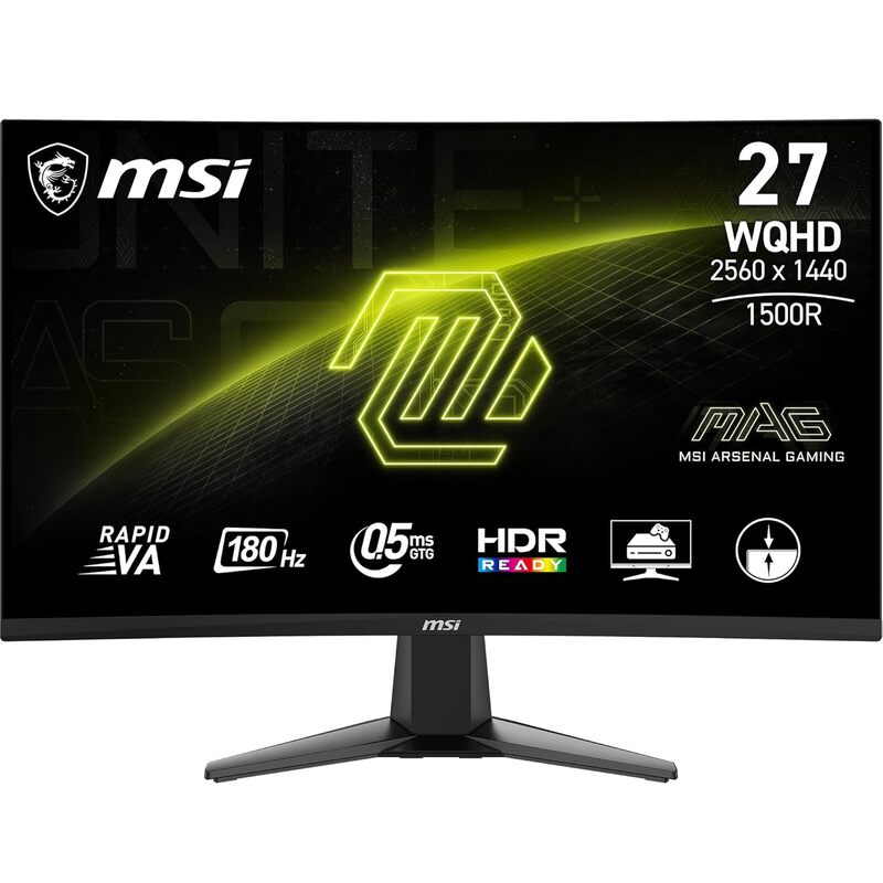 MSI, 27 Inch, 180Hz Refresh Rate Monitor, MAG 27CQ6F