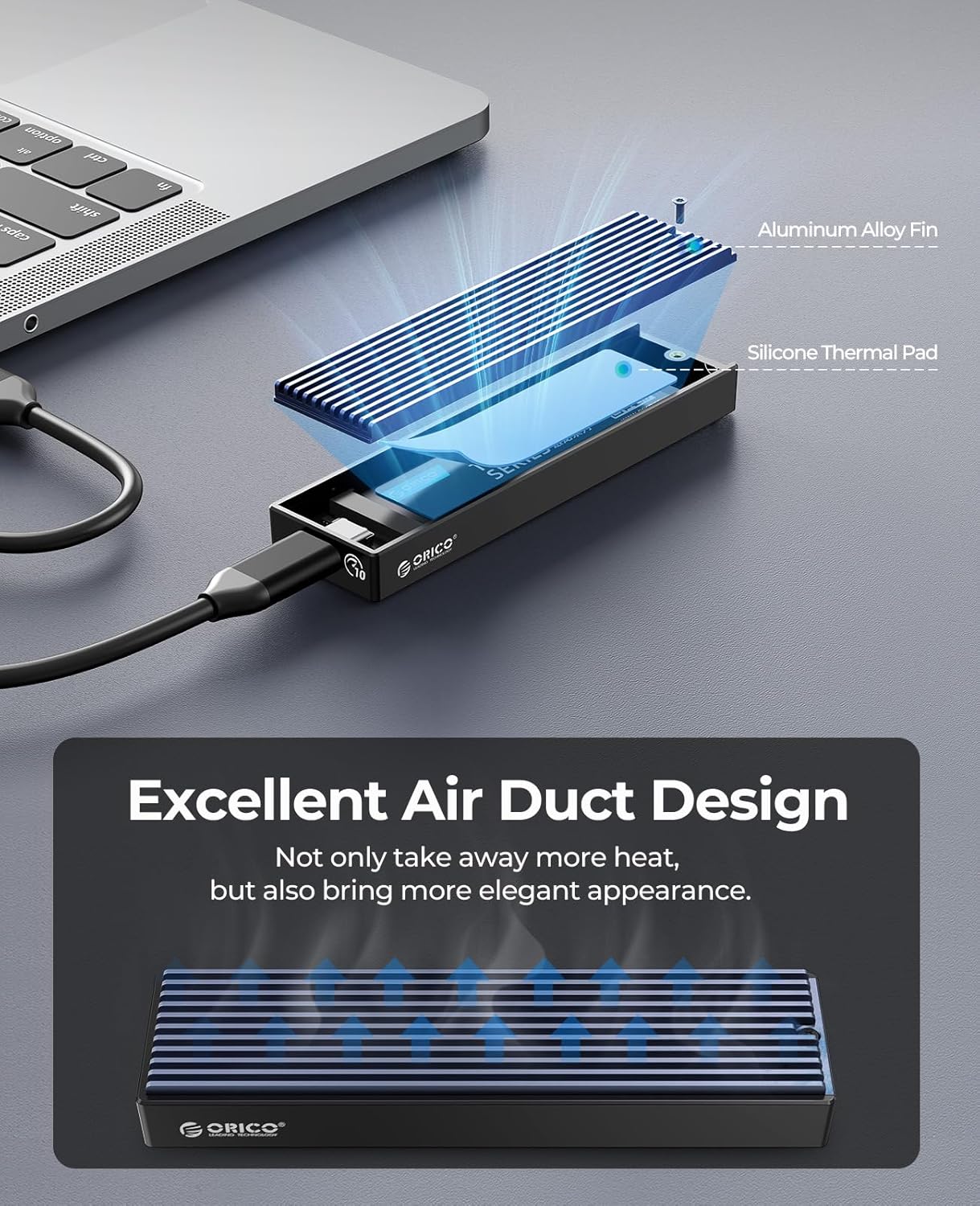 Open Box Orico SSD Enclosure M2PV-C3