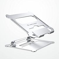 Lapcare Lapergo LSE‑444: sturdy aluminium alloy multi‑angle laptop stand supporting up to 17″ devices, ventilated hollow design, carries up to 20 kg.