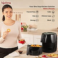 Lifelong Air Fryer 1 Year Warranty 1350W, 4.2L, Air Fryer for Home, Digital Air-Fryer with 6 Presets