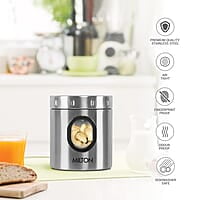 MILTON Steel Crispy 350 Storage Jar, 400 ml Light Weight Odour Proof  Dishwasher Safe