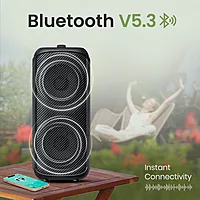 Portronics POR 2345 Rumble 25W Bluetooth Speaker – BT 5.3 Wired Mic FM AUXUSBMicroSD Black