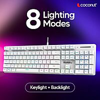 Storm Mechanical Gaming Keyboard – 104 Keys, RGB Backlit, customizable lighting, durable switches, anti-ghosting technology, ergonomic design, perfect for gamers and typists alike, plug and play.