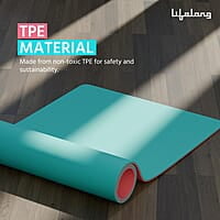 Lifelong Dual Color TPE Material Yoga Mat for Women & Men 6mm Anti-Slip Yoga Mat for Gym Workout Exercise Mat
