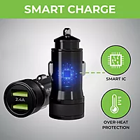 UltraProlink UM1239 - 12W Car Charger with Type C Cable