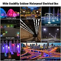 IP68 3-Way Waterproof Junction Box | UV-Resistant Outdoor Enclosure with PG9 Cable Glands