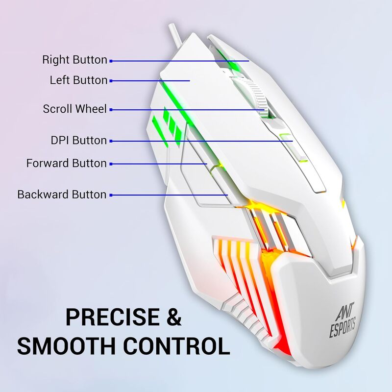 ANT ESPORTS MK710V2 KEYBOARD &MOUSE COMBO WHITE