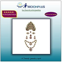 God Ornament Amman Face/Mugam with Kali Crown/Kireedom and Attigai/Necklace