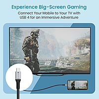 Portronics Flash C2 240W USB4 Type C to Type C Cable 40Gbps Thunderbolt 4 8K 60Hz