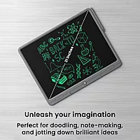 Portronics Ruffpad 21 – 21" LCD Writing Pad, Grey. Perfect for notes, sketches, and reminders. Lightweight, portable, and eco-friendly. Easy to use with a simple erase button. Ideal for all ages.