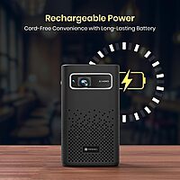 Portronics PICO 13 POR-2734 LED Projector – 3500 Lumens | 120″ Display | Android 9 | Black