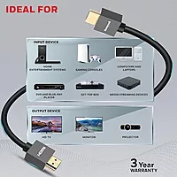 Honeywell HDMI 3 Mtr with Ethernet - 2.0 Compliant Slim