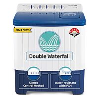 Voltas Beko, A Tata Product 8 Kg 5 Star Semi-automatic Top Load Washing Machine with Double Waterfall Technology