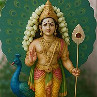 Sterling Silver God Murugan Vel