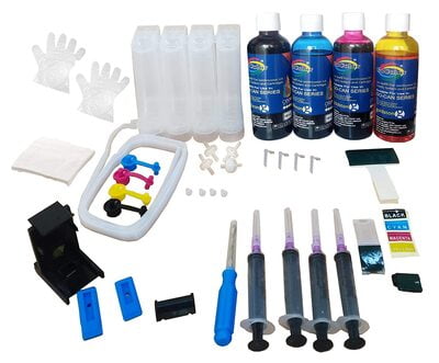 CISS with 100ML X 4 Ink (CMYK) with All Accessories Compatible for GO_CAN Printers CISS with 100ML X 4 Ink (CMYK) with All Accessories Compatible for GO_CAN Printers
