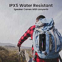 Portronics Breeze 5 25W Portable Bluetooth Speaker, 6H Playtime, Built-in Mic, RGB LEDs, TWS Mode, BT 5.3, USB, SD, AUX, FM Radio, IPX5 Water Resistant, Type C Charging (Black)