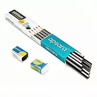 APSARA PLATINUM EXTA DARK PENCIL 10PIECES+1SHARPENER+1EARASER