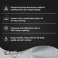 Preethi Metallica Collection Triply Stainless Steel set, 26 cm Kadai with Glass Lid, 26 cm Fry Pan, Gas & Induction Compatible