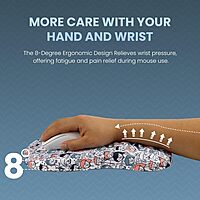 Portronics Comfipad Mouse Pad – White, Ergonomic with Wrist Support