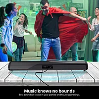 POR 1740 Sound Slick 6 Wireless Soundbar – 60W Bluetooth 5.0 Remote Control USB, AUX Black