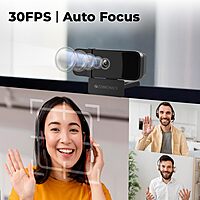 Zebronics Sharp Pro Webcam – QXGA HD Webcam with Mic, Autofocus, USB Plug & Play