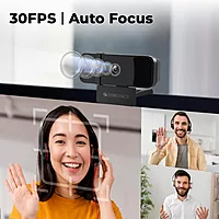 Zebronics Sharp Pro Webcam – QXGA HD Webcam with Mic, Autofocus, USB Plug & Play