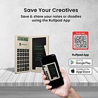 Portronics RuffPad CALC Mini LCD Writing Tablet (POR 2078) – 12.7cm Re-Writable Pad with Calculator