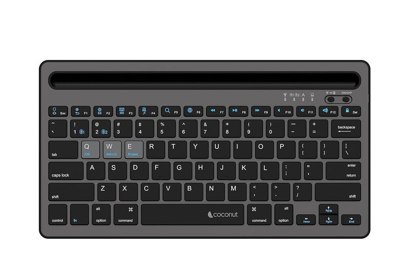 Coconut Evolve Multi-Device Wireless Keyboard (Slim & Portable, 1 Year Warranty)