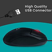Zebronics Rise Wired Mouse – 1200 DPI, USB, ergonomic design, smooth tracking, ideal for gaming and office use, durable build, plug and play, compatible with multiple operating systems.