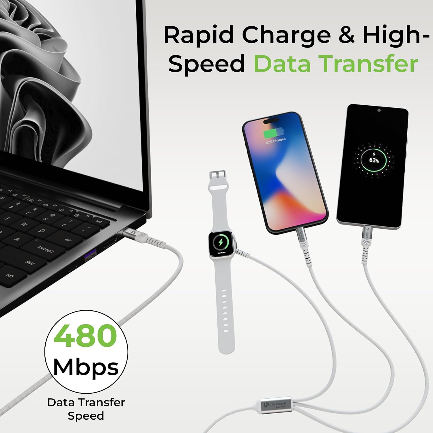 Ultraprolink UL1217 iLink Trio 3 in 1 Charging Cable