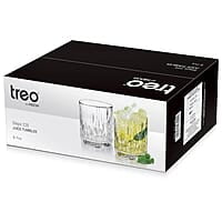 Treo by Milton Steps 225 Juice Glass Tumbler, Set of 6, 230 ml Each, Transparent