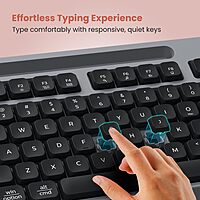 Portronics Key10 Wireless Combo | Ergonomic Design, USB Receiver, Adjustable DPI, AI Features, Comfortable Wrist Rest, Perfect for Home & Office, Seamless Connectivity, Long Battery Life.