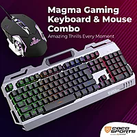 Coconut Magma Wired Gaming Keyboard & Mouse Combo – LED Membrane Keyboard  Anti-Ghosting Keys  6-Button Gaming Mouse  Up to 3200 DPI  1.5m Braided Cable