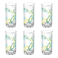 Treo by Milton D Ziner Torrent Glass Set of 6, 316 ml, Bubbles