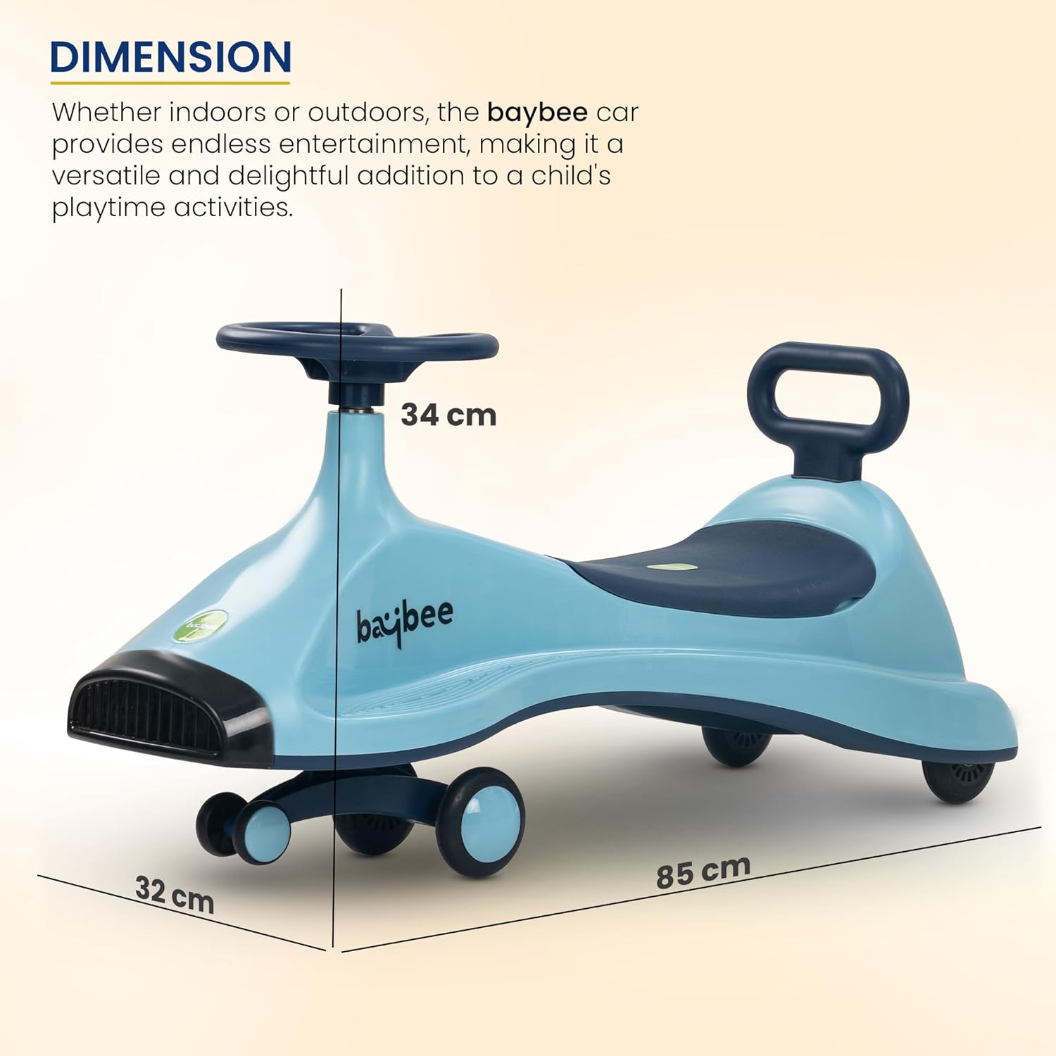 Baybee Primo Kids Magic Swing Cars for Kids-Blue